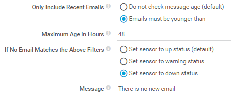 IMAP Sensor Message Date Check