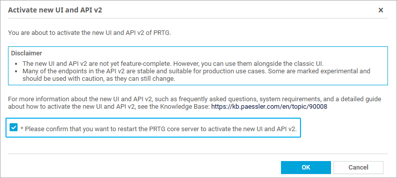 The confirmation checkbox is enabled and highlighted in a blue box.